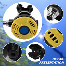 Scuba Diving 2Nd Stage Regulator Professional Underwater Scuba Dive Octopus Regulator Equipment Accessory-Yellow