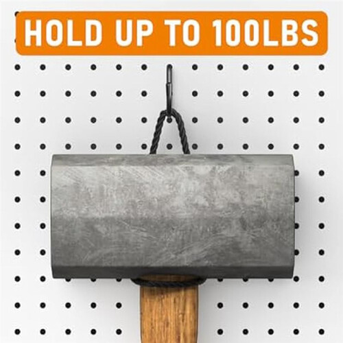 176PCS Pegboard Hooks Set,1/4Inch Metal Peg Board Hook Assortment with Peg Lock Pegboard Accessories for Garage Wall