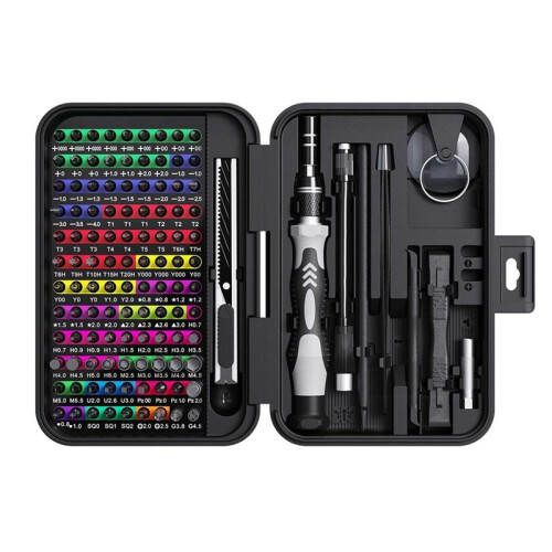 Precision Screwdriver Set with Color-Coded Identification, 132 in 1  Magnetic Repair Tool Kits with Storage Box