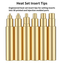 Heat Insert Nut Iron Tip Heat Set Insert Tips Soldering Iron Tips M2 M2.5 M3 M5 M6 Brass Thread Embedded Kit