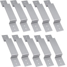 Clips para Paneles de Cerca, Soporte de Seguridad para Postes de Cerca, Fijador de Tablero de Cerca con Clip Galvanizado para Cerca de Poste de 100