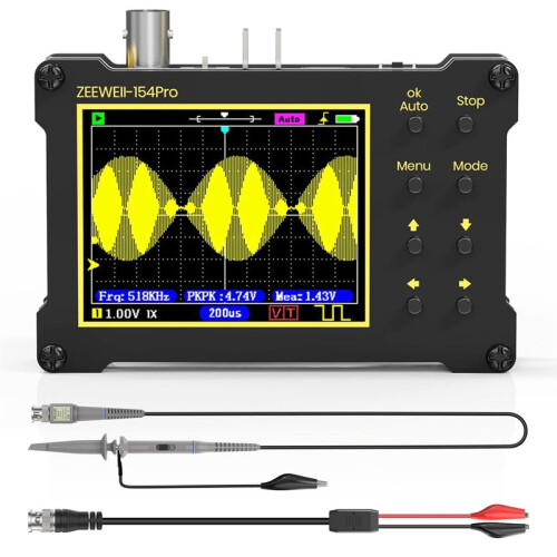 Handheld Digital Oscilloscope Built-in Function Generator,40MSa/S Sampling Rate,18MHz Bandwidth,Supports PWM,Persistence