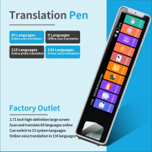 Penna per Traduzione Scanner Offline Macchina per Traduttore Vocale Intelligente per Lingue 134 Lingue Penna per Traduttore Intelligente Bianca