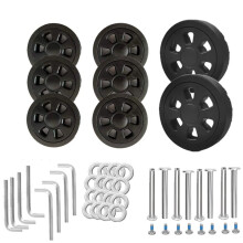 8pcs Suitcase Wheels Replacement,2.36in/60mm Thick 0.47in/12mm Resistant Rubber Mute Caster Replacement Luggage Wheels A