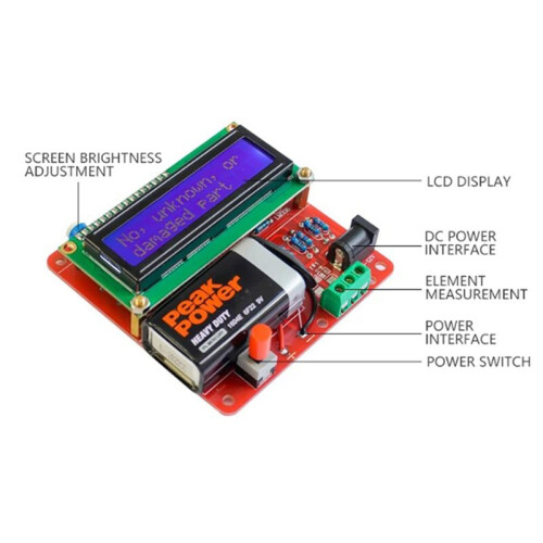 M8 Transistor Tester Multimeter Resistance Capacitance Triode Inductance Meter DIY Welding Assembly Kit 2