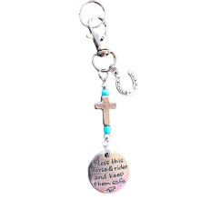 Saddle and Bridle Charm Clip, Saddle and Bridle Charm Clip, Leather Saddle Rope Clip, Blessing Decoration C