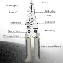 Multifunctionele Draadstripper, Crimper, Kabelkniptang, Professionele Elektrische Draadstriptang, 2 Stuks