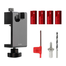 Dowel Maker Jig Tenon Dowel Plug Cutter W/Alloy Blade Adjustable Drill Guide Positioner for Wood Sticks Making,Metric
