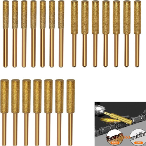 21PCS Diamond Chainsaw Sharpener Chainsaw Diamond Sharpener in 3 Size Diamond Chainsaw Sharpener Burr 1
