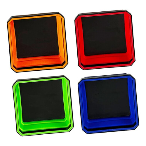 Conjunto de Bandeja de Ferramentas para Peças Magnéticas Dobráveis, Tigelas de Silicone Quadradas Dobráveis de 4,5 Polegadas com 4 Unidades e Base