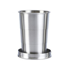 Tragbarer, Faltbarer Becher für Unterwegs im Freien, Teleskopbecher, Tragbarer, Faltbarer Wasserbecher Aus Edelstahl für Draußen, 150 Ml