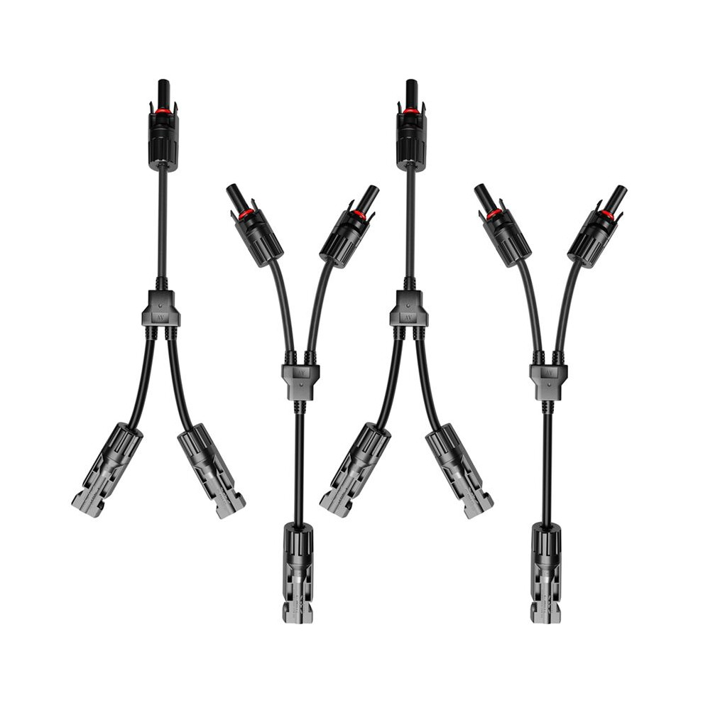 2Pairs Y-Style Solar Connector 1000V Fmm+Mff For Parallel Connection Between Solar Panels Solar Cable Junction 4711017284517
