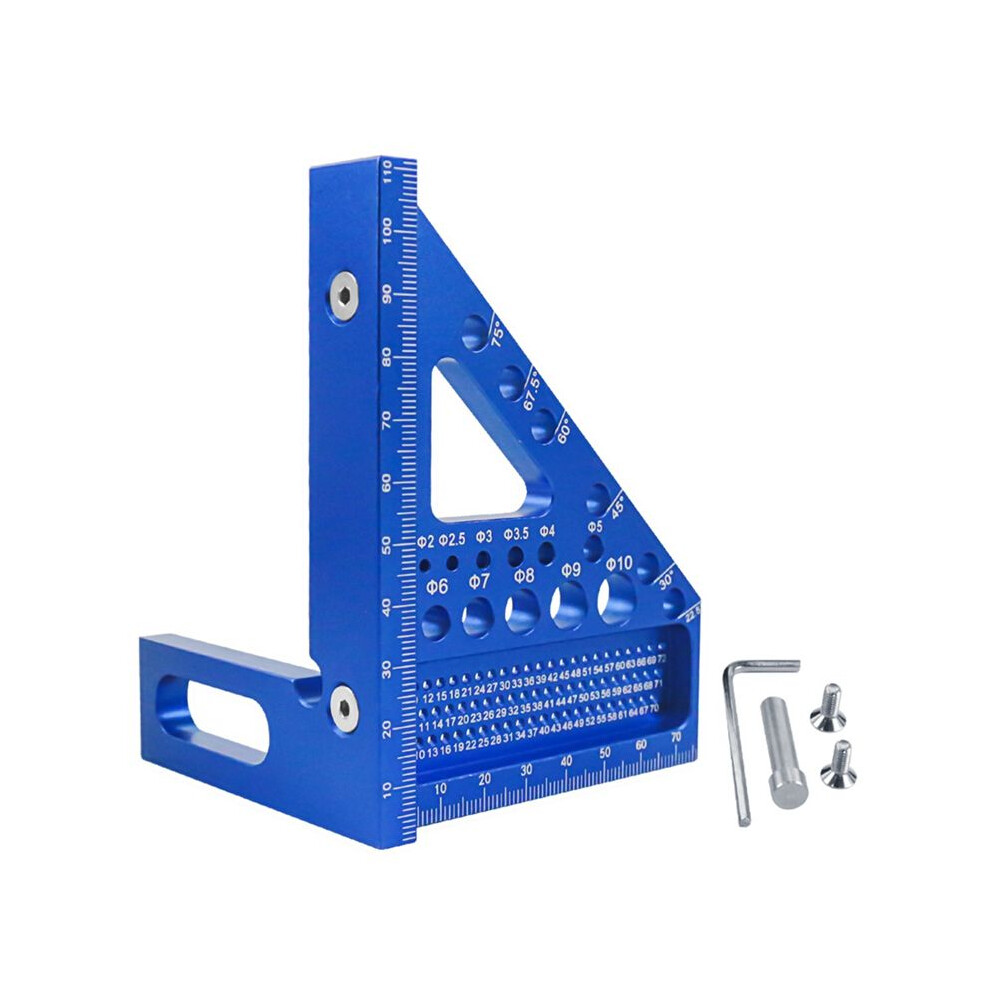 Woodworking Square Protractor, Woodworking Square With Dowel Pins,Aluminum Alloy Miter Triangular Ruler,Angler Scriber B 4711722409380