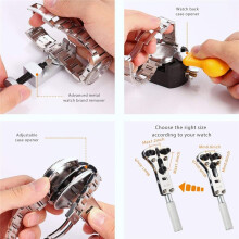 Watch Repair Kit Professional Multi-Tool Portable Watchmaker Watch Repair Tool Set with Carrying Case