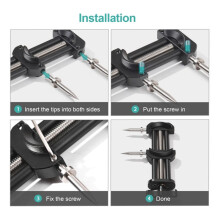 Camera Repair Tool with Detachable Flat & Pointed Tips for Camera Lens All Metal Lens Repair Set with 6 Tips 8 Screws