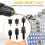 6Pcs Hand Rivet Tool Steel  Set Manual Riveter Replace Tip Nut M3/M4/M5/M6/M8/M10 Mandrel  for Rivet Nut Tool 4