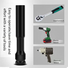 8 Szt. 1/2 Klucz Udarowy z Łbem Gniazdowym Klucz Udarowy Adapter Sześciokątny Konwerter Klucza 7mm-14mm Czarny