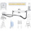 Support pour Échelle, Crochet de Rangement pour Échelle, Support Mural Polyvalent pour Garage, Support Utilitaire Robuste 4
