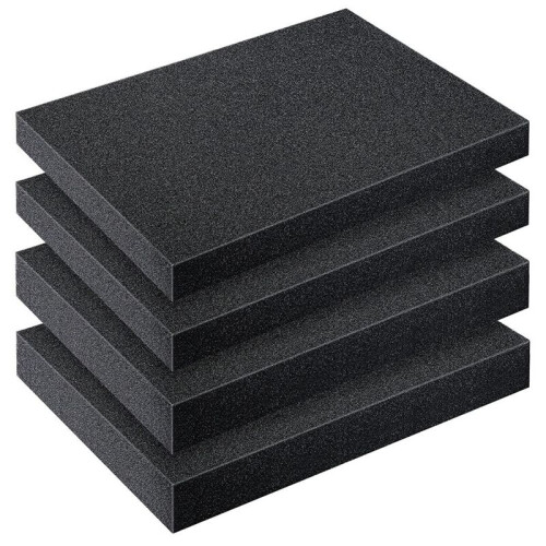 4 Pcs Cuttable Polyurethane Foam Pads Foam Sheets  Foam Tool Box Foam Insert for Cases Packing Padding