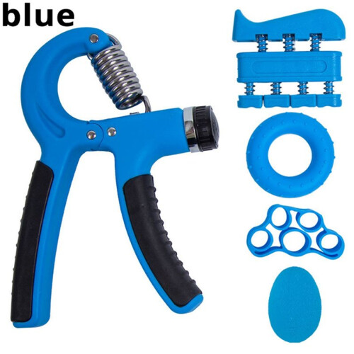 Adjustable Gripper Set Five-Finger Puller Wrist Trainer Fitness Five-Piece Set Black 2