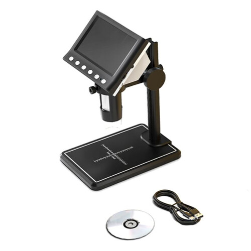 4.3 in LCD Digital Microscope 40-1000X Soldering Microscope for Error Coins USB Magnifier Micro Microscope with 8 LED