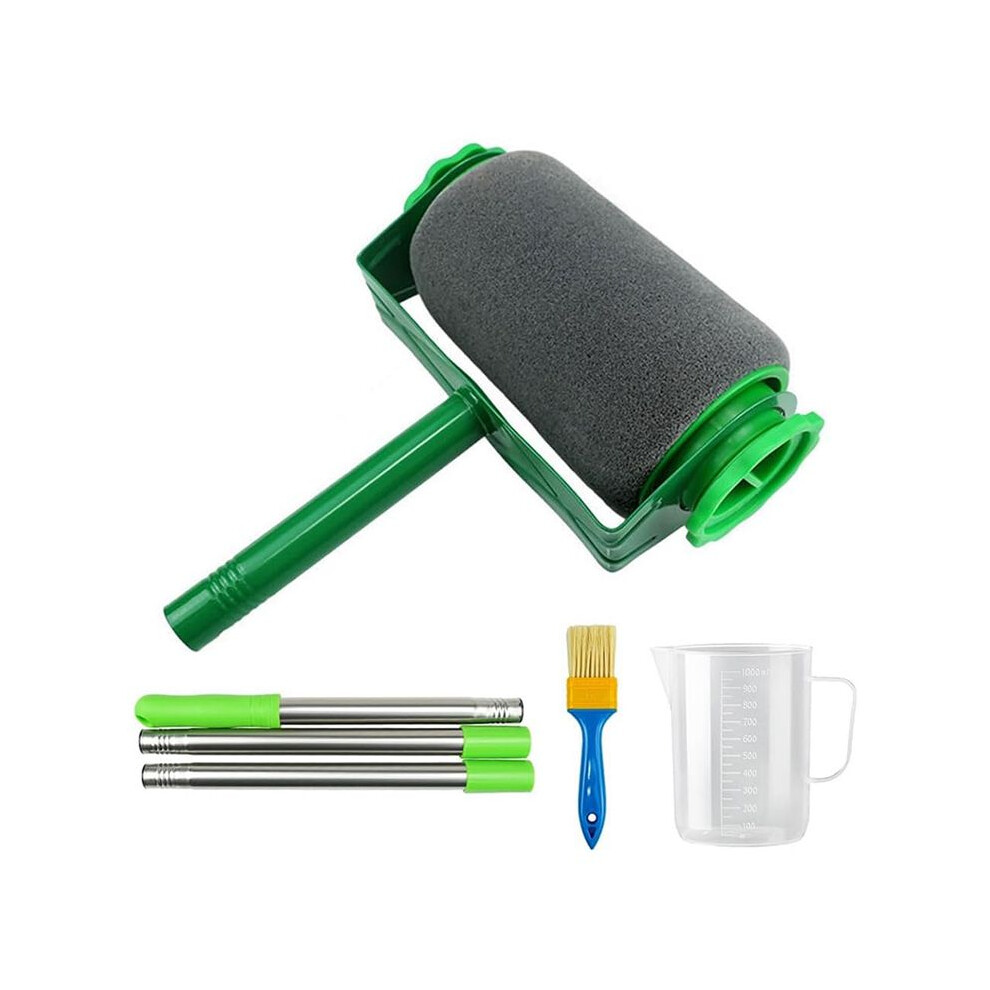 Professional 6-Piece Paint Roller Set For Walls And Ceilings - Extendable Brush, Tray, Rollers, Stirrer - Non-Drip 4711448339701