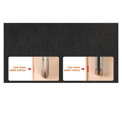 Adjustable  Creaser for Leather Crafting and Working Tools, Stainless Steel with Black Walnut Handle B 1