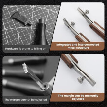 Adjustable Creaser for Leather Crafting and Working Tools, Stainless Steel with Black Walnut Handle A