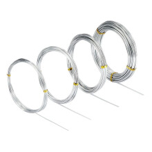 4 Stück Aluminium-Basteldrähte, 3 mm X 10 M, 2 mm X 5 M, 1,5 mm X 5 M, 1 mm X 5 M, Biegbare Basteldrähte zum Formen Von Armaturen zum Selbermachen