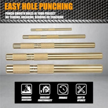 Brass Drift Punch Tool Set 5 Piece with 1/4 Inch, 3/8 Inch, 1/2 Inch, 5/8 Inch, 3/4 Inch Brass Drift Punches
