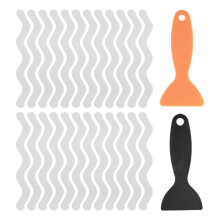 Autocollants de PoignéE de Bain 24 PièCes Bandes AntidéRapantes pour Douche avec 2 PièCes Grattoir Bandes AntidéRapantes Tapis de de Baignoire