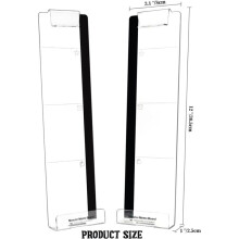 Lot de 2 Tableaux Mémo Multifonctions pour Écran D'Ordinateur, Panneau Latéral Transparent pour Bureau et Ordinateur
