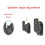 Wall Mount Swivel Satellite/Bookshelf Speaker Brackets Black for Speakers 2