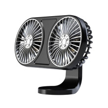 Ventilador USB para Salpicadero de Coche, Ventilador de Ventilación Automático de 5V, Ventilador Eléctrico Automático de Doble Cabezal de Bajo