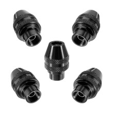 Multi Quick Change Keyless Chuck för 4486 Rotary Tools 3000 4000 7700 8200 (5Pack), Svart