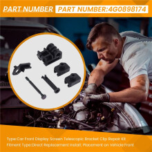 1 Set Front Center Display Skärm Teleskopisk Fäste Clip Repair Kit 4G0898174 för  A6 A7 S6 S7 RS6 RS7 2012-2018