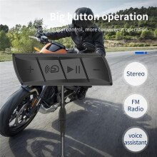 Wireless Helmet Earphone Music Speaker IPX7 Waterproof Bluetooth5.0 Rechargeable Helmet Intercom Motorcycle Headset