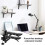 Foldable Desktop Bracket 2Pcs Adjustable Desk  Rack Punch-Free Metal Home Office Organizer Computer Desk Extension 5