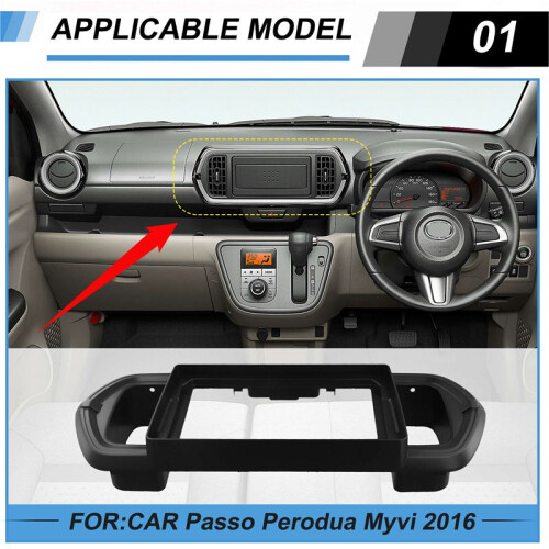 9 Inch Car Frame Fascia Adapter Decoder Android Radio Dash Fitting Panel Kit for  Passo  Myvi 2016 1