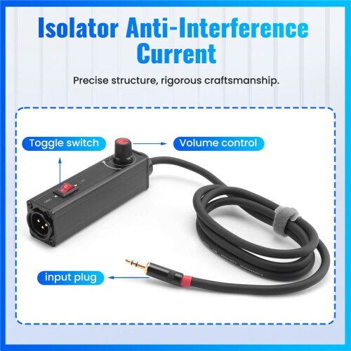 New Audio Isolator XLR Eliminates Noise Ground Loop Audio Isolator Anti-Interference Current Sound Eliminates Noise 2