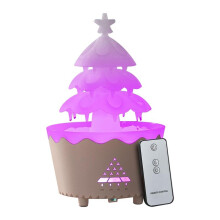 Lucky Tree Aromatherapy Essential Oil Diffusers Rotatable Water Drip Humidifier for Home 250ml 7 Color Lights US Plug