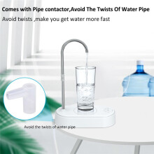 Wasserflaschenpumpe Elektrischer Desktop-Wasserspender Typ-C-Aufladung Tragbare Automatische Desktop-Wasserpumpe Weiß