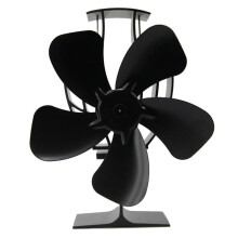 Wood Stove Fan 5-Blade Heat Powered Stove Fan for Wood/Log Burner Fireplace Fan Efficient Heat Distribution