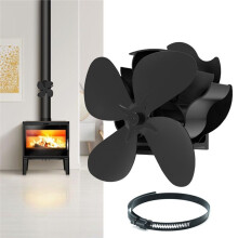 Wood Stove Fan Heat Powered Fireplace Fan 4 Blades Stove Fan Wood Stove Accessories Silent Operation Log Burner Stove