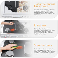 2PCS Gas Stove Burner Cover Stove Guard Stove Top Protector Gas Stove Burner Liners Gas Stove Range for Kitchen Cooking