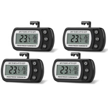 4PCS Digital Frigerator Thermometer Fridge and Freezer Thermometer with Large LCD Screen Stand for Room Kitchen