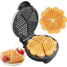 Hartvormige Antiaanbak Ontbijtmachine 5 Hartvormige Wafels Dubbelzijdige Verwarming Thuis Ontbijtmachine Amerikaanse Stekker