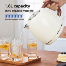 220v Draagbare Elektrische Waterkoker 1,7l Elektrische Waterkoker 304 Roestvrijstalen Voering Automatische Uitschakeling Waterkoker B EU-Stekker
