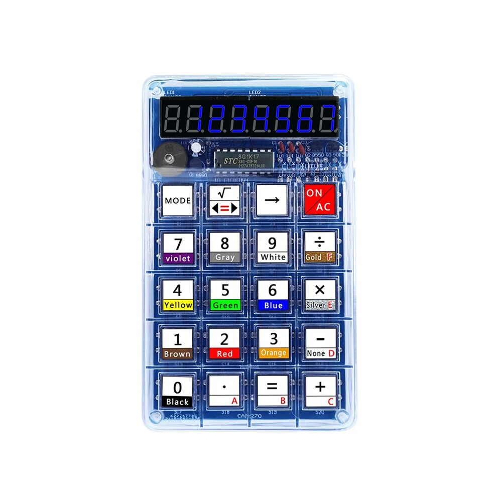 Diy Electronic Calculator With Led Digital Tube Display 51 Microcontroller Soldering Practice Kits For School Training A 4713832326830