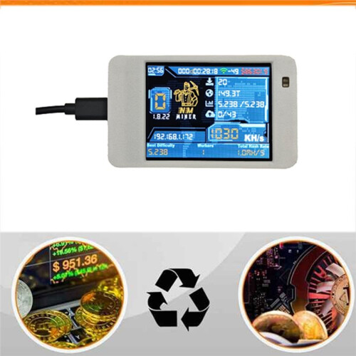 Minerador Solo NMMiner para Casa, Bitcoin BTC, Criptomoedas, Loteria, 1030KH/S, Tela Colorida de 2,8 Polegadas 2